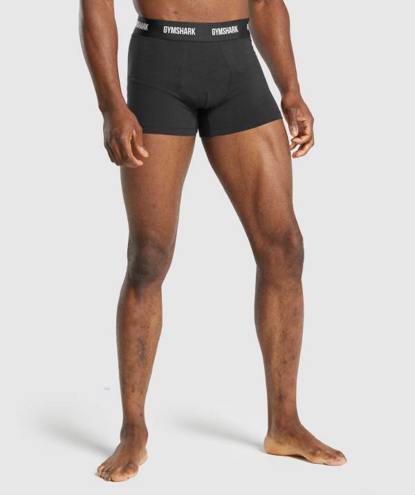 Panske Spodne Pradlo Gymshark Boxers 2pk Čierne | DF2937158